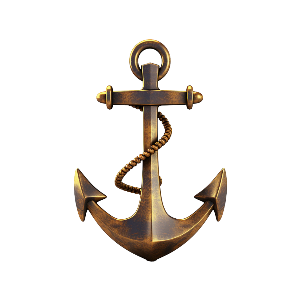 AI generated Ship Anchor isolated on transparent background png