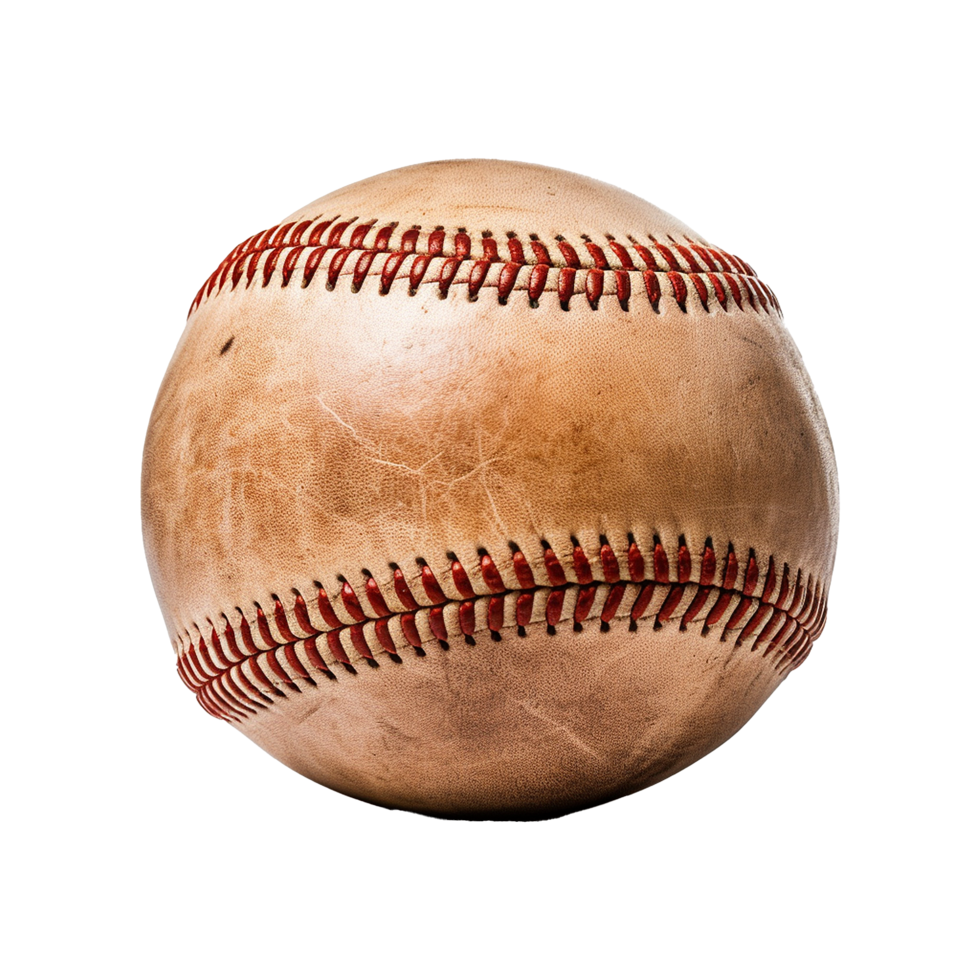 ai generiert Baseball isoliert auf transparent Hintergrund png