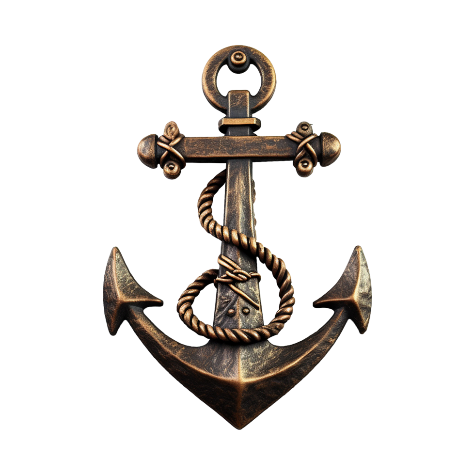 AI generated Ship Anchor isolated on transparent background png
