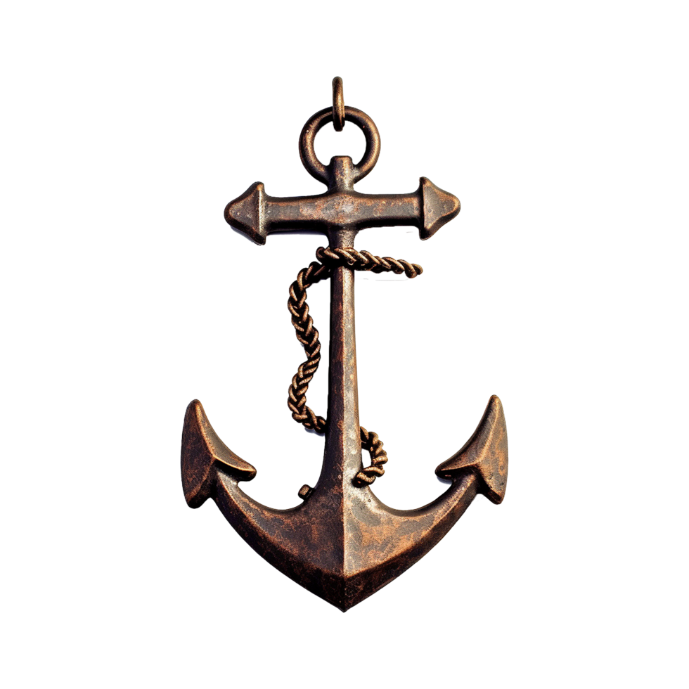 AI generated Ship Anchor isolated on transparent background png