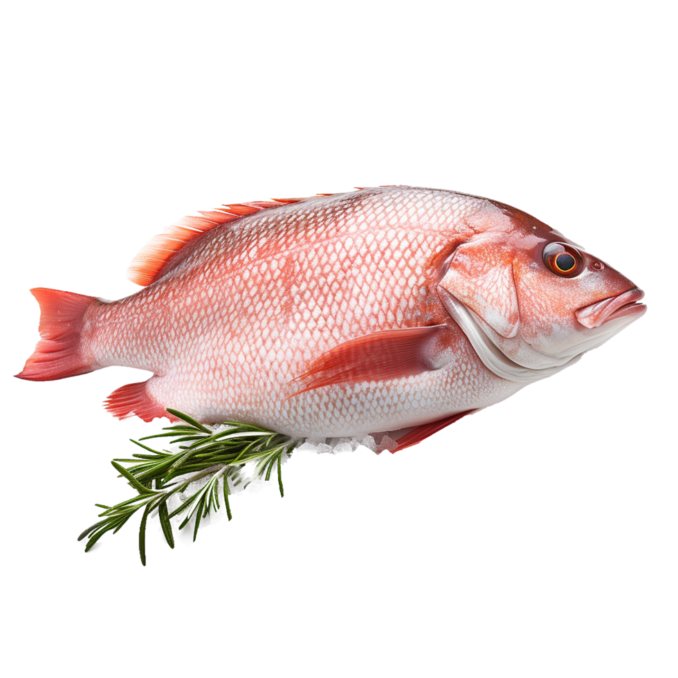 AI generated Raw fish png isolated on transparent background