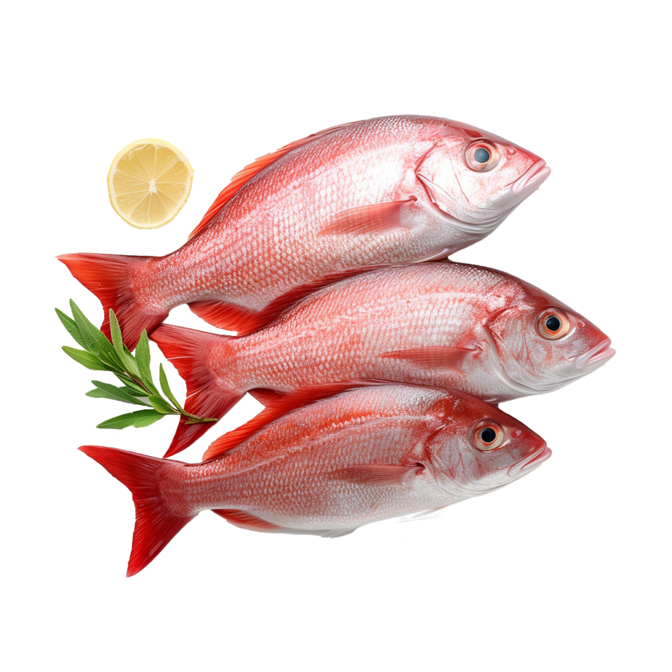 AI generated Raw fish png isolated on transparent background