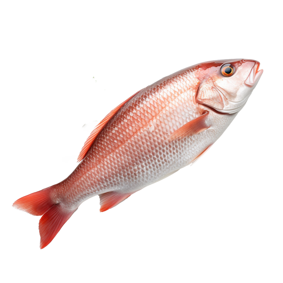 AI generated Raw fish png isolated on transparent background