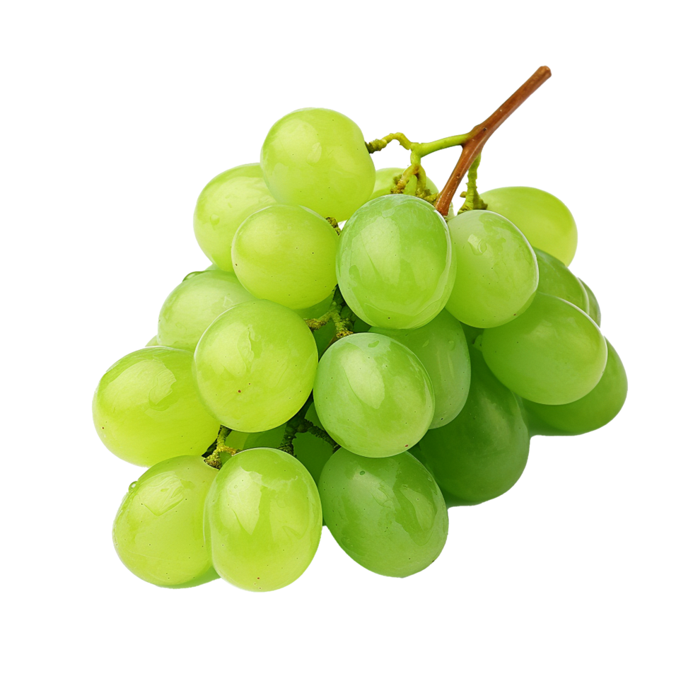 AI generated Green shine muscat grape png isolated on transparent background