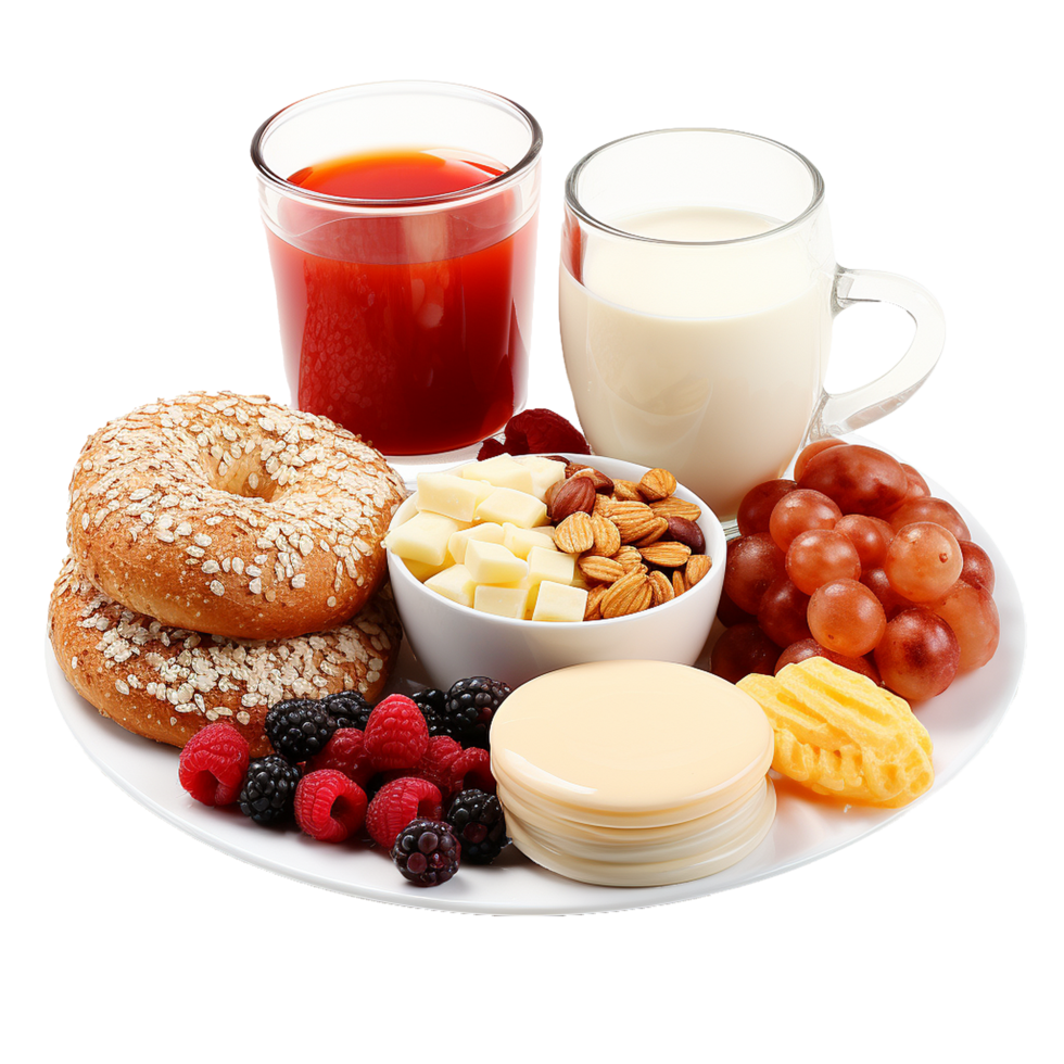 AI generated Breakfast food png isolated on transparent background