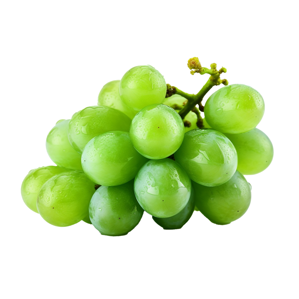 AI generated Green shine muscat grape png isolated on transparent background