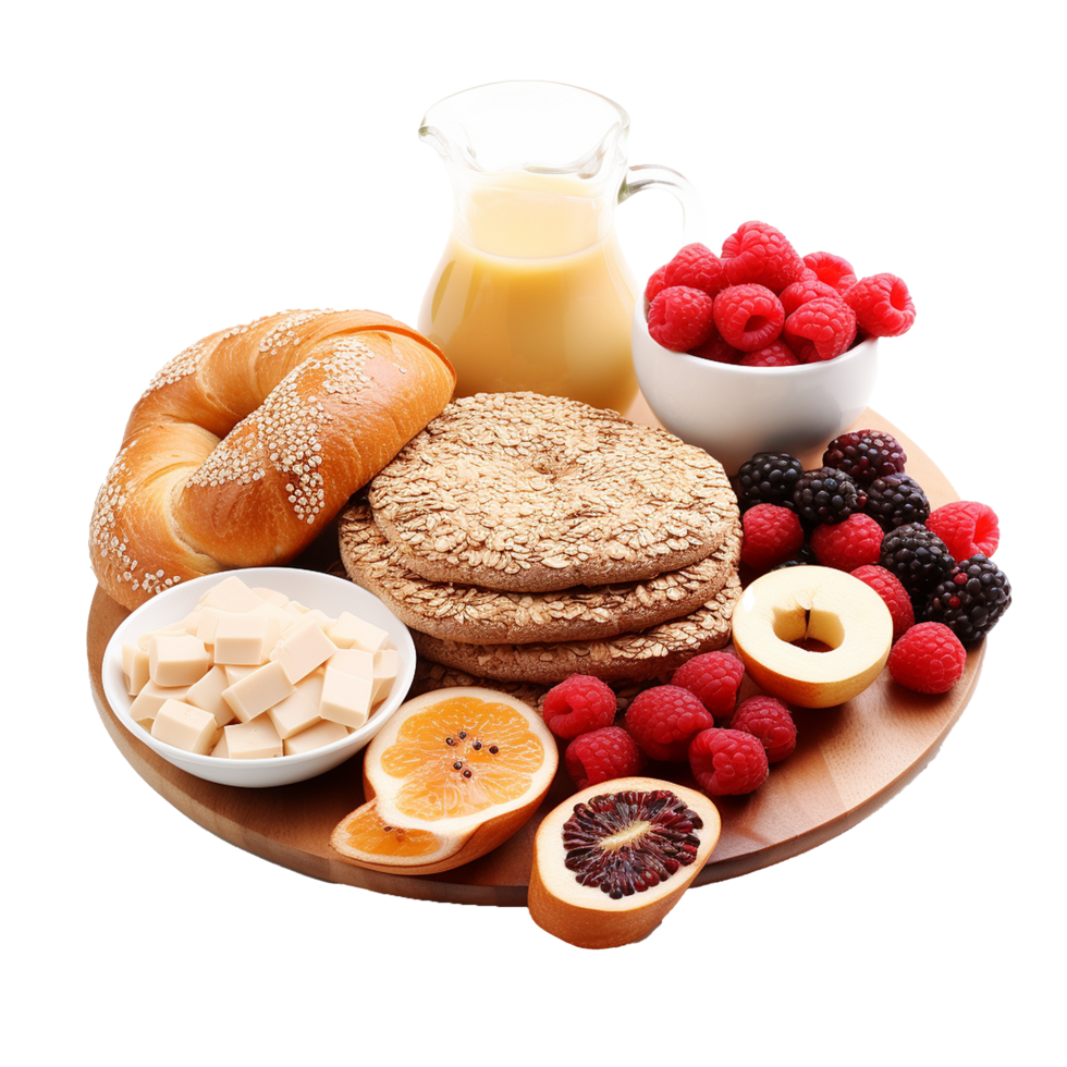 AI generated Breakfast food png isolated on transparent background