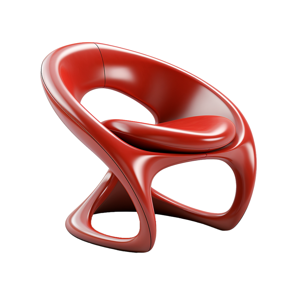 AI generated Modern chair png isolated on transparent background