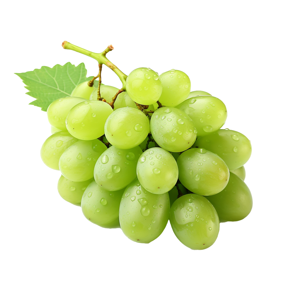 AI generated Green shine muscat grape png isolated on transparent background