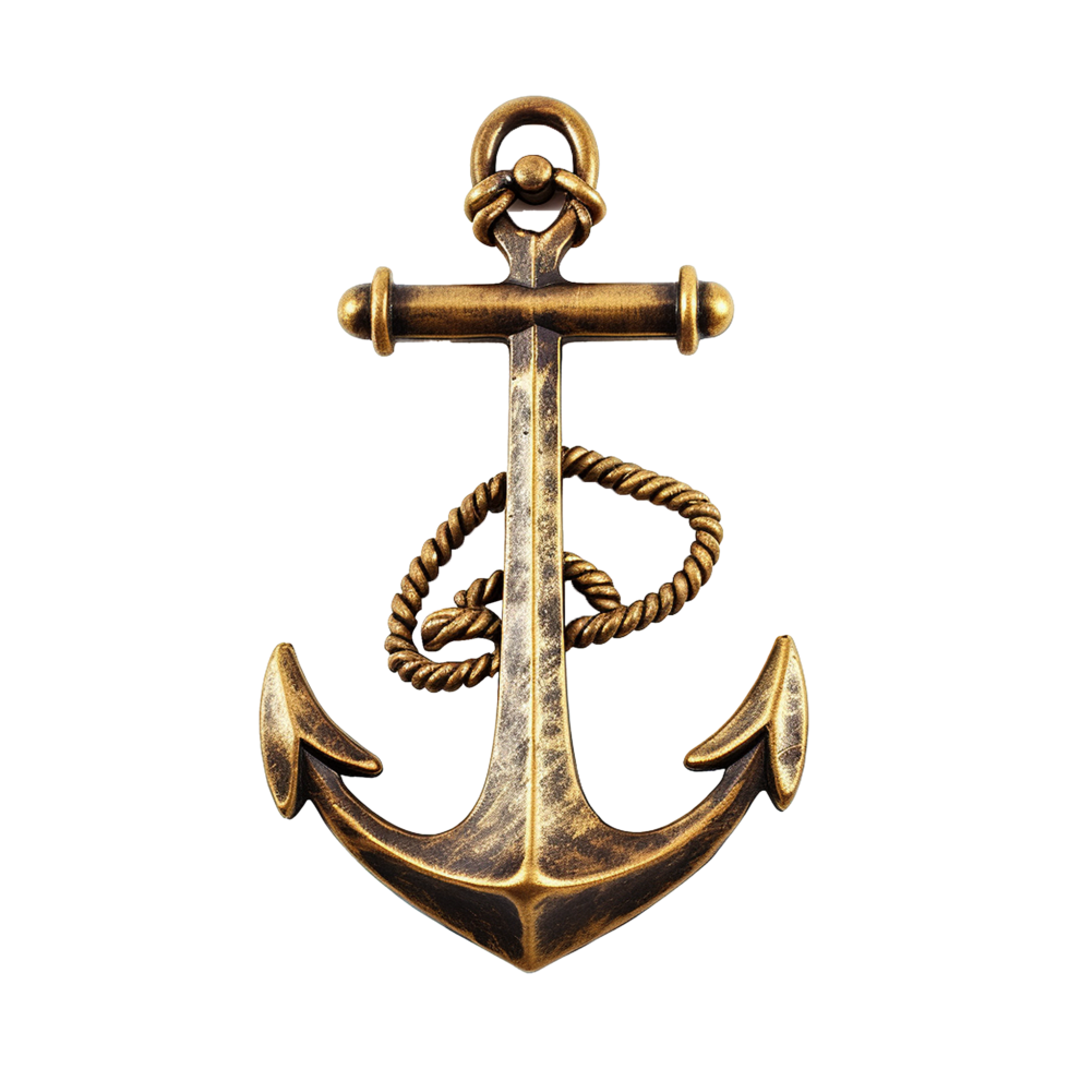 AI generated Ship Anchor isolated on transparent background png