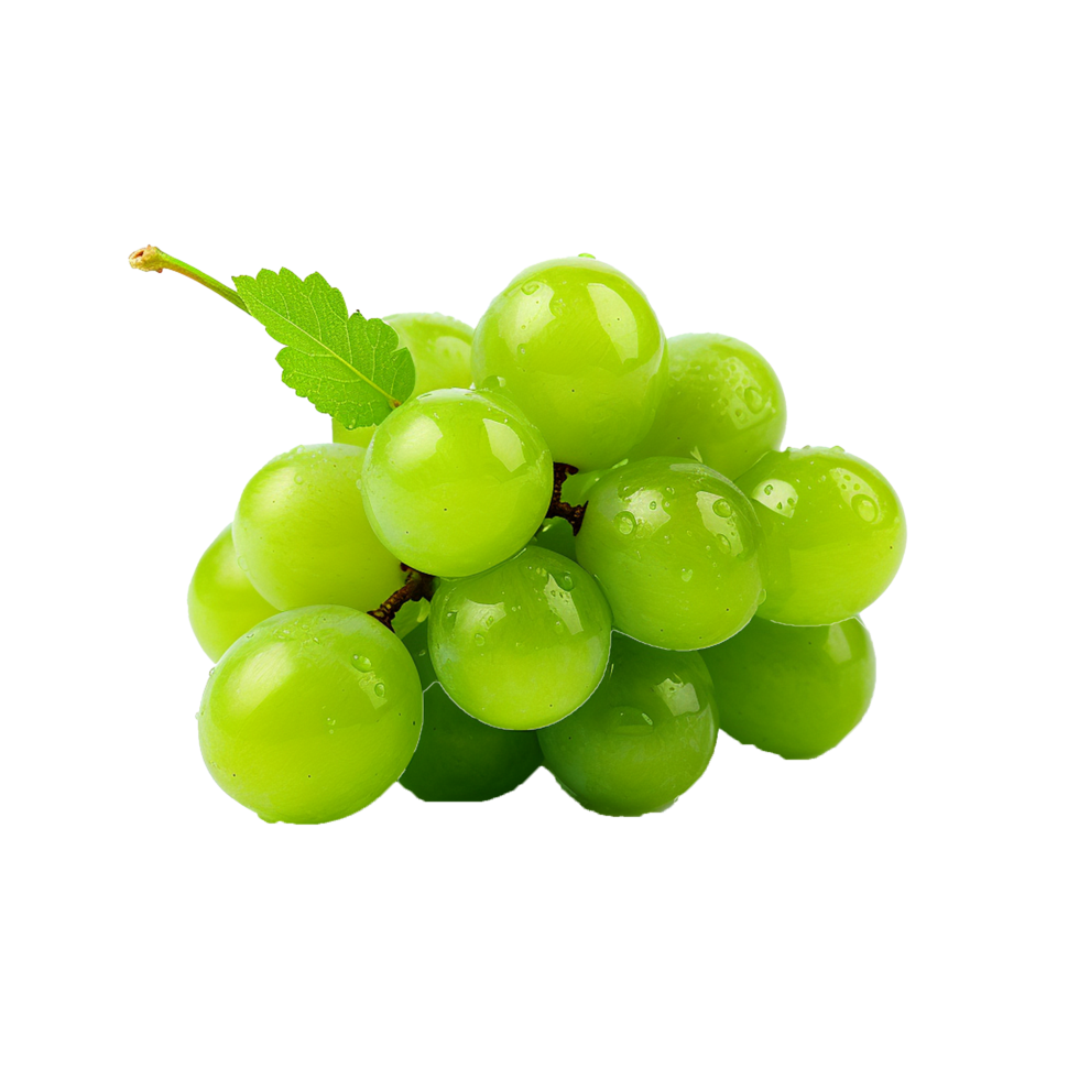 AI generated Green shine muscat grape png isolated on transparent background