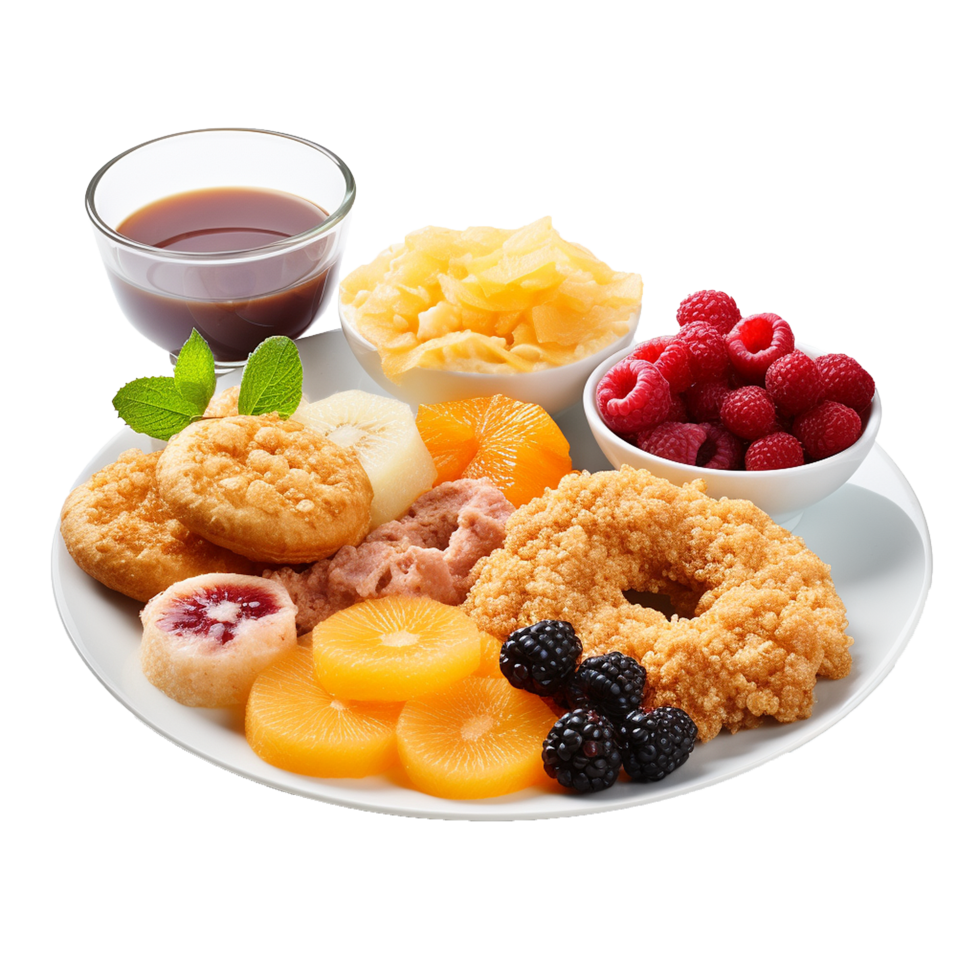 AI generated Breakfast food png isolated on transparent background