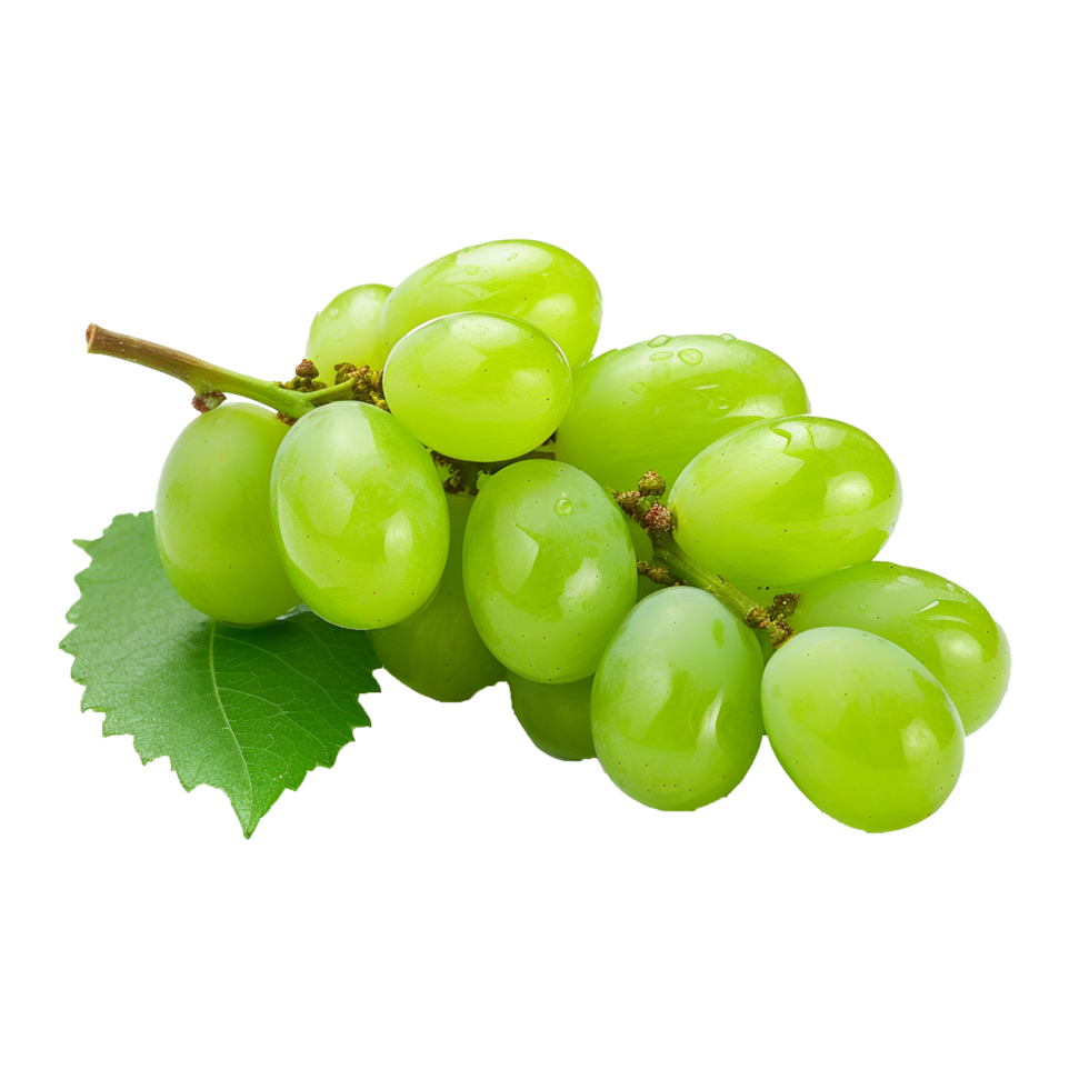 AI generated Green shine muscat grape png isolated on transparent background