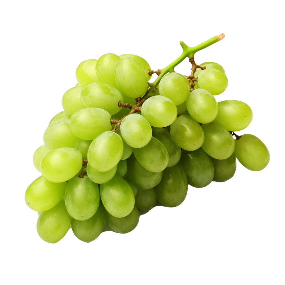 AI generated Green shine muscat grape png isolated on transparent background