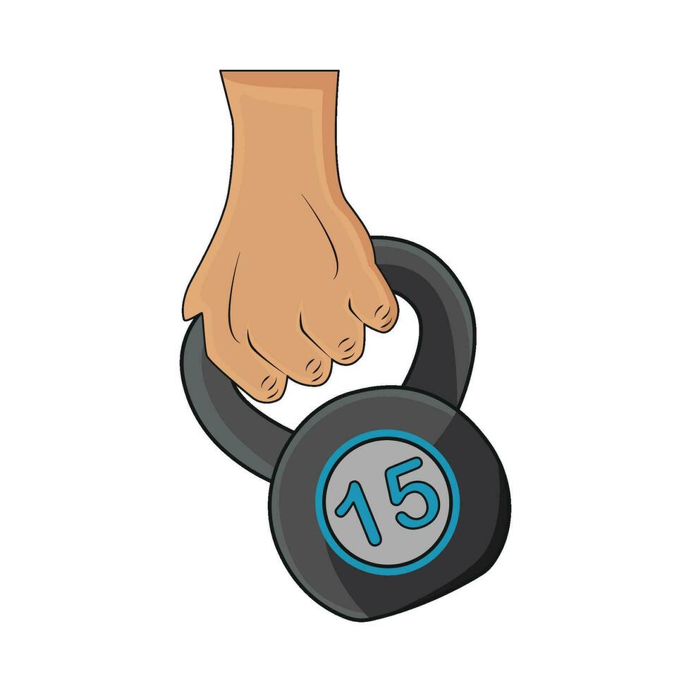 illustration of kettlebell vector