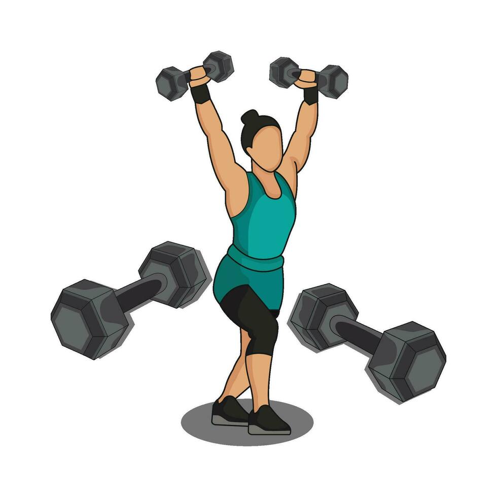 illustration of dumbbell vector