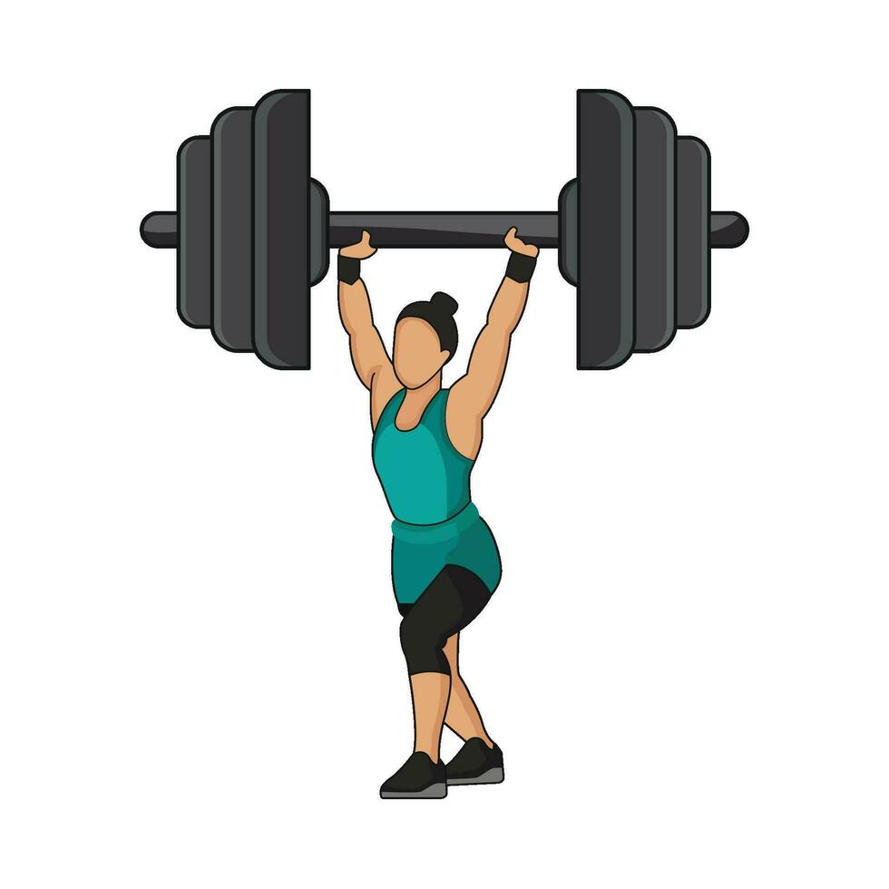 illustration of barbell vector