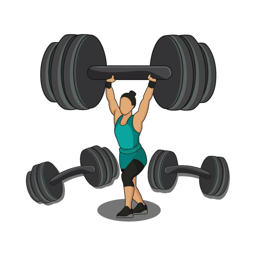 illustration of barbell vector