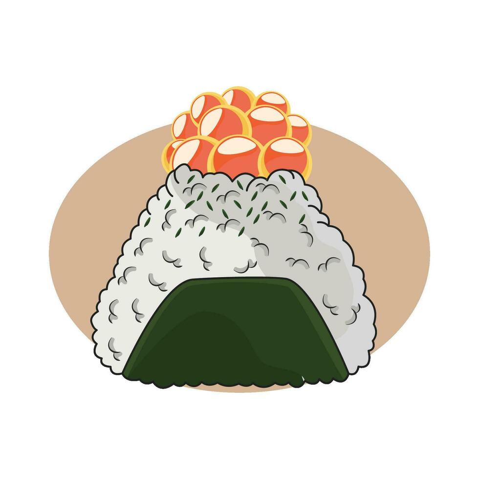 ilustración de onigiri vector