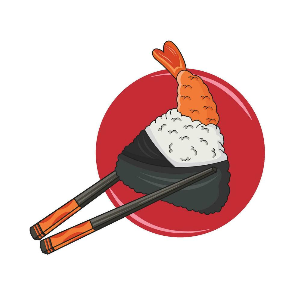 ilustración de onigiri vector