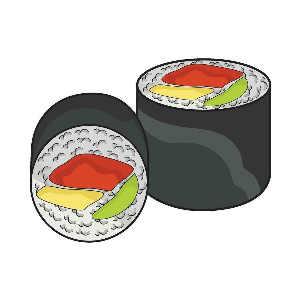 illustration  of sushi vector