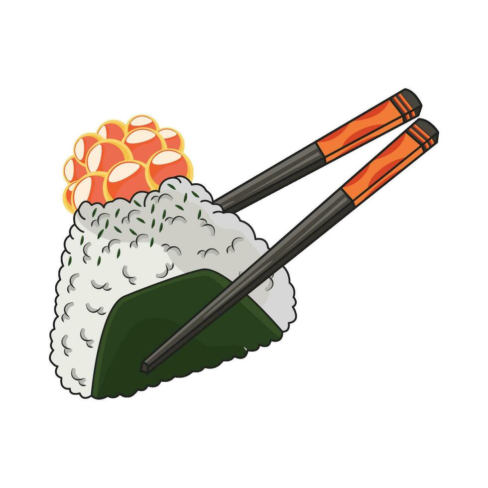 ilustración de onigiri vector