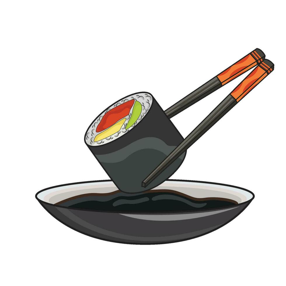 ilustración de Sushi vector