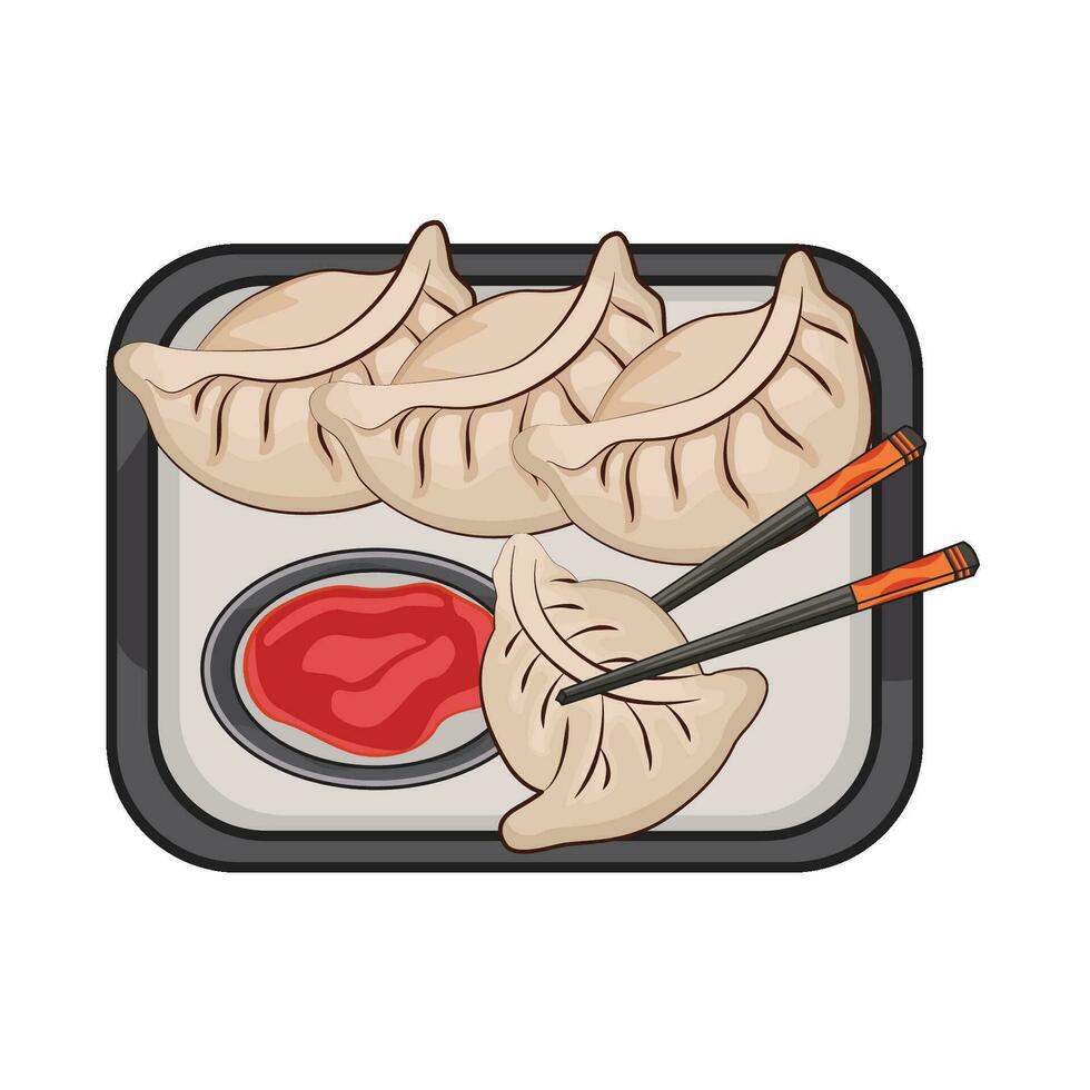 illustration of dumpling vector