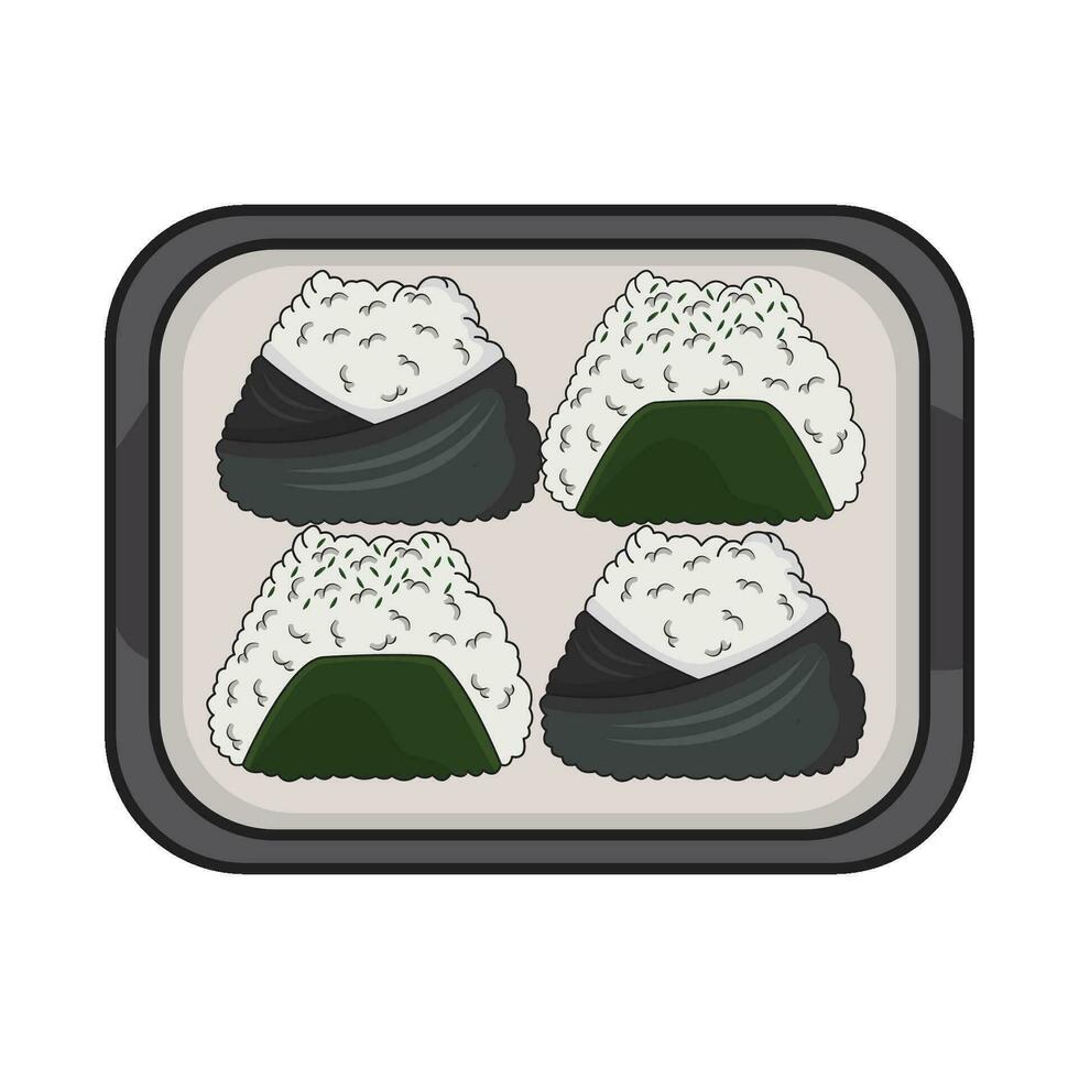 ilustración de onigiri vector