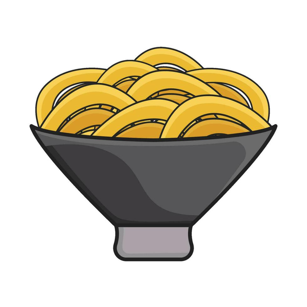 ilustración de fideos vector