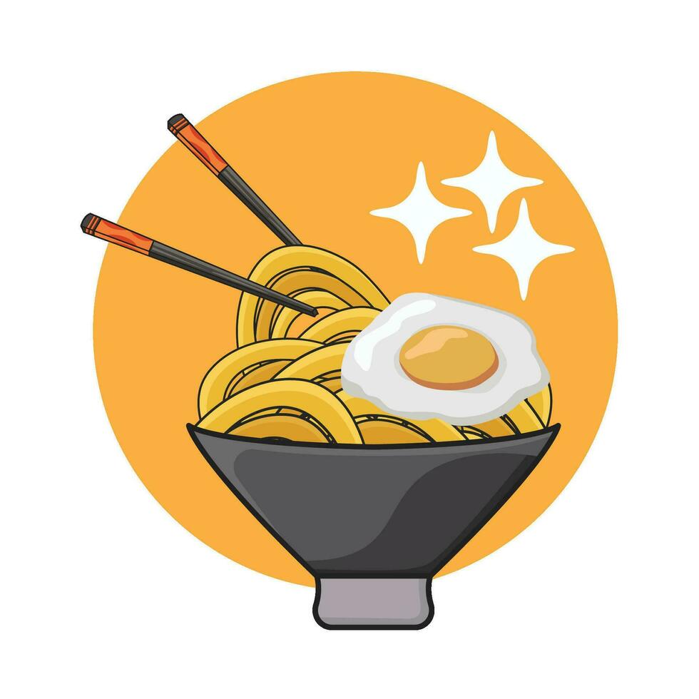 illustration of noodle vector