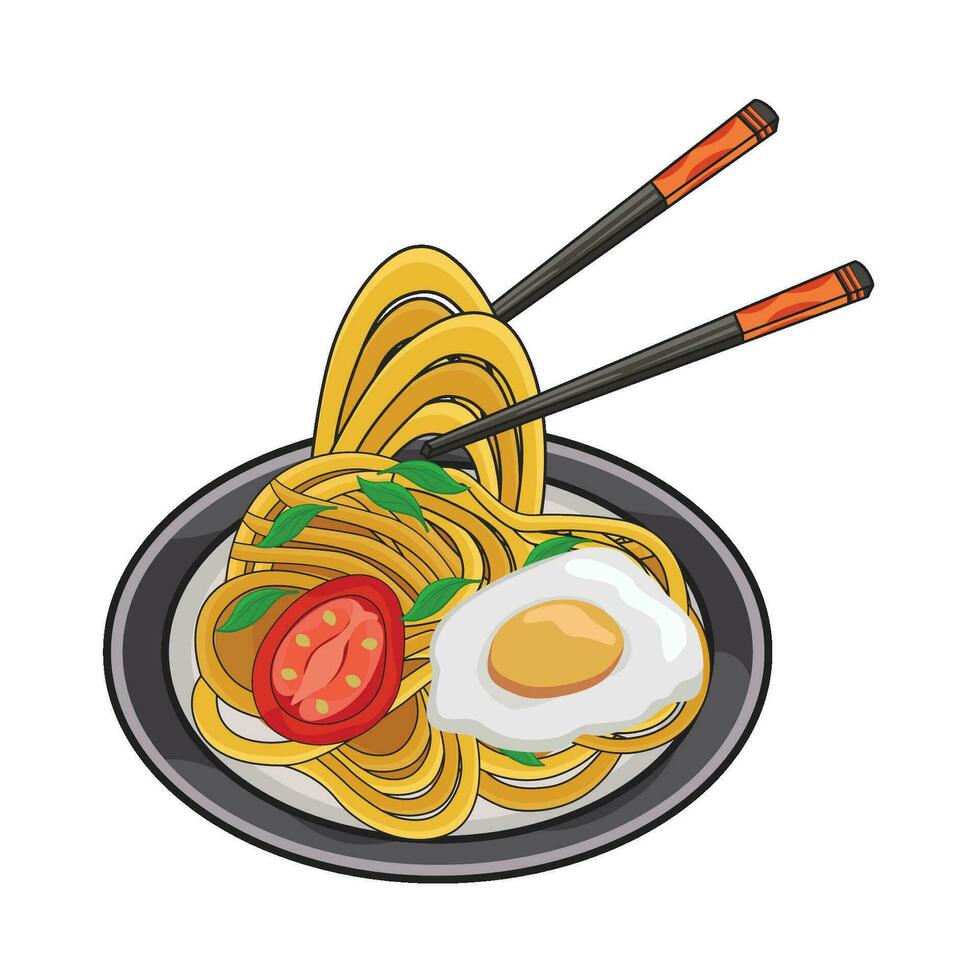 illustration of noodle vector
