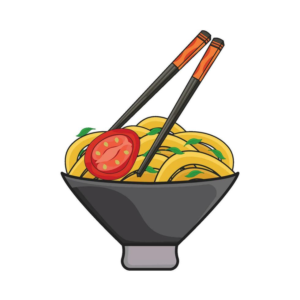 illustration of noodle vector