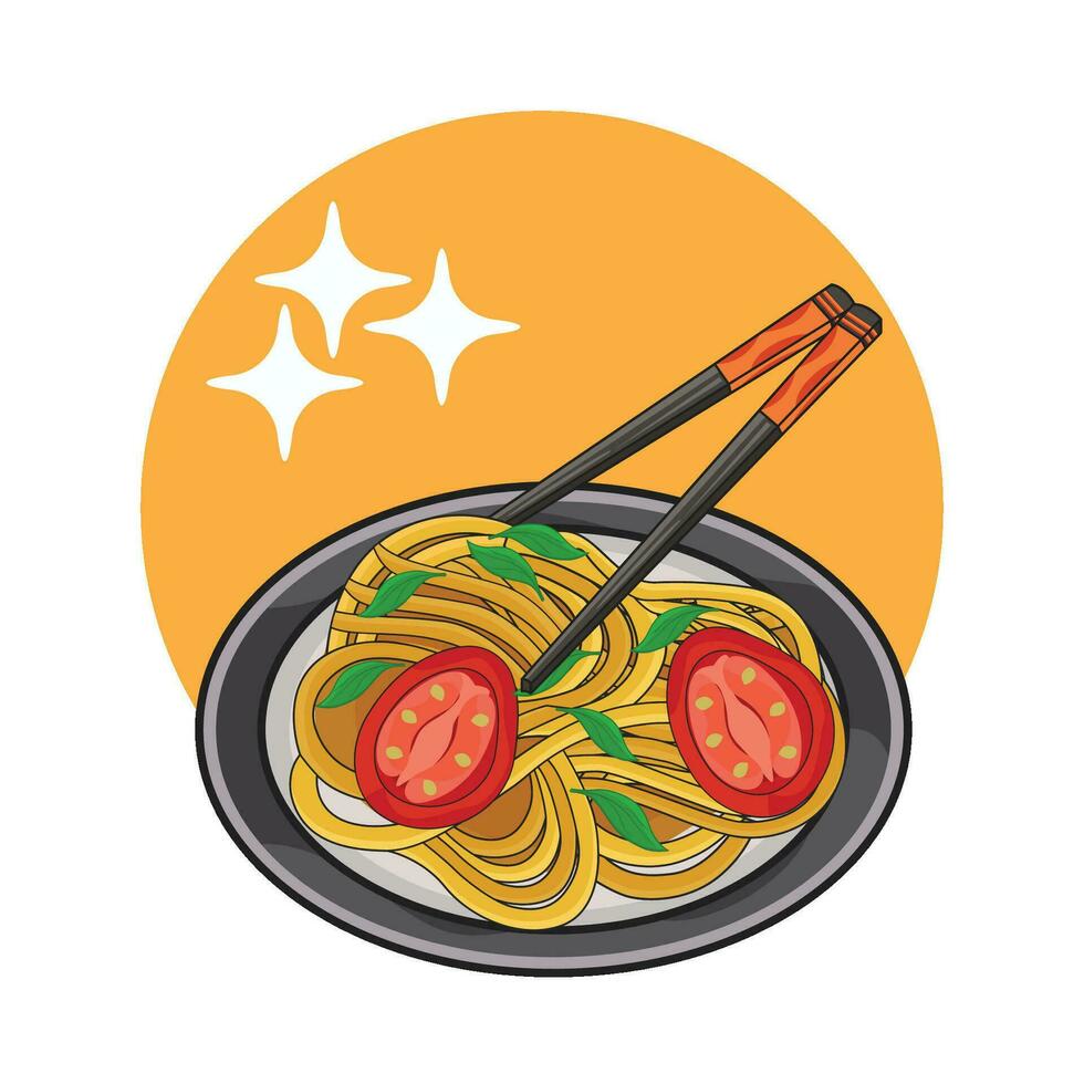 illustration of noodle vector