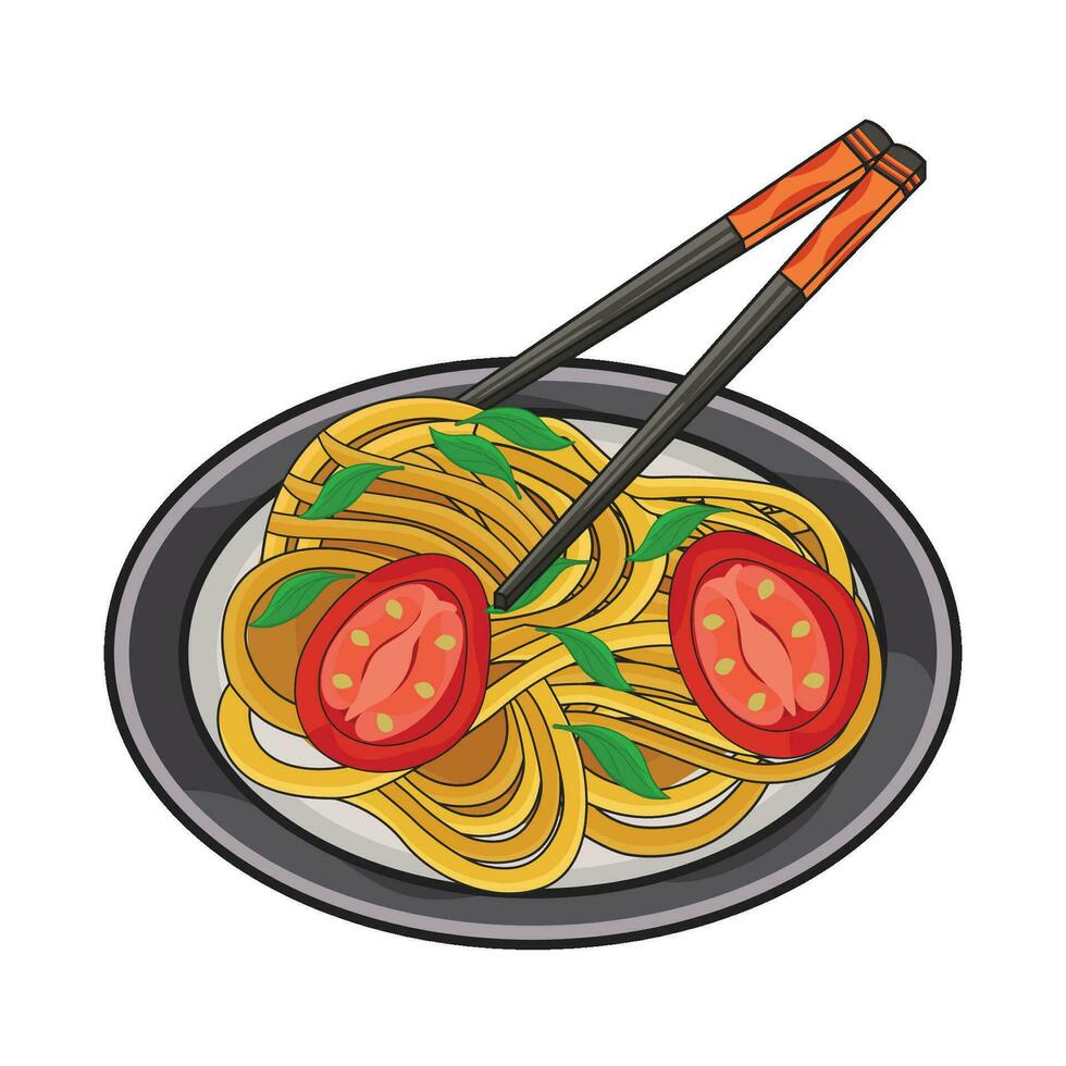 illustration of noodle vector