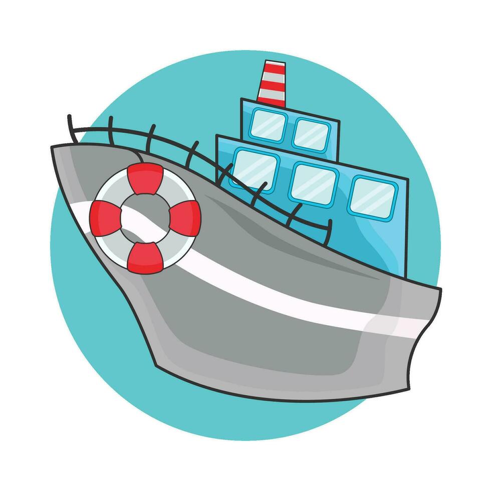 ilustración de barco vector