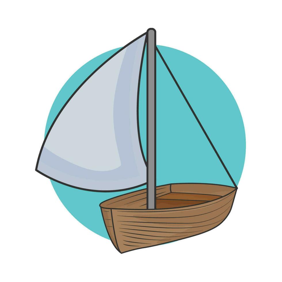 ilustración de velero vector