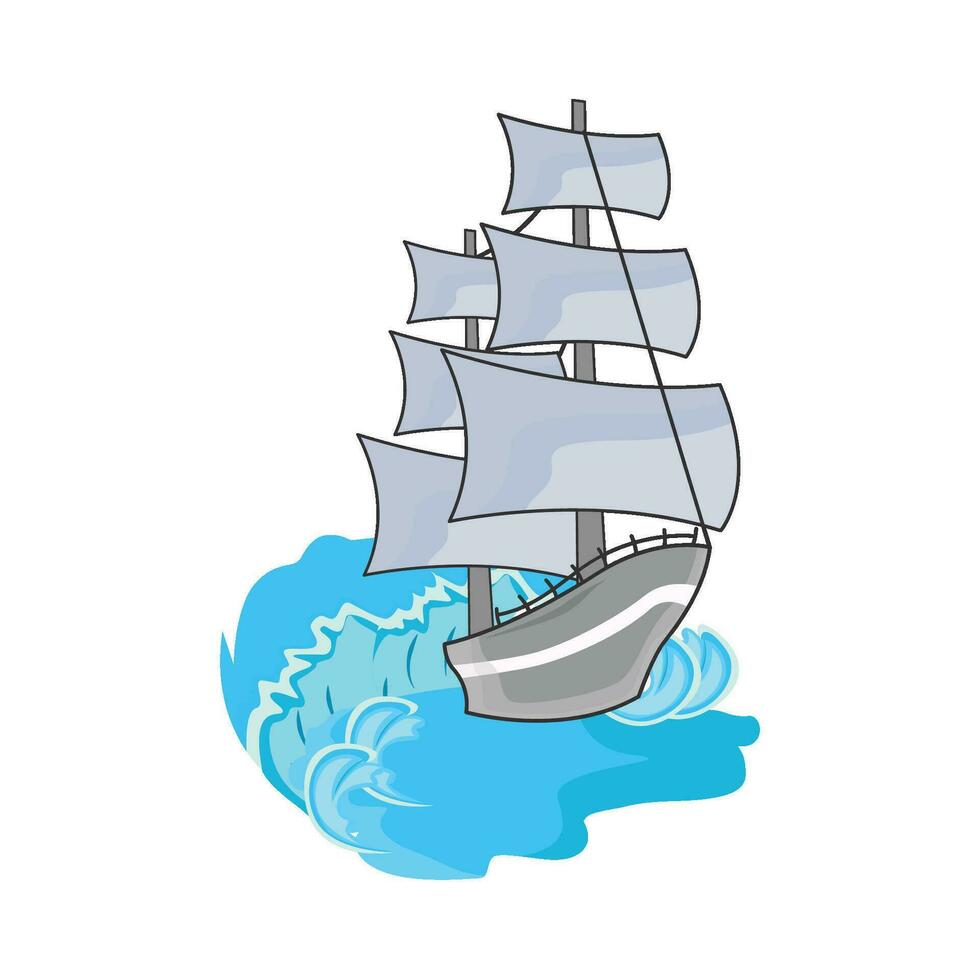 ilustración de velero vector