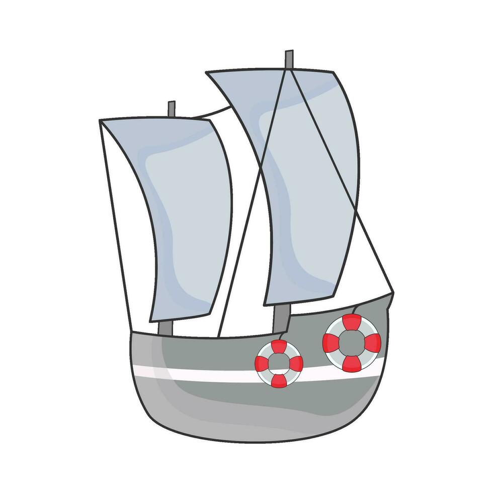 ilustración de velero vector