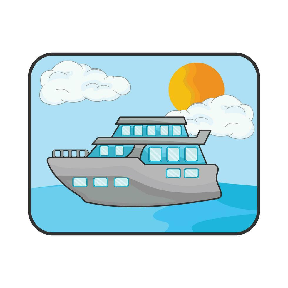 ilustración de barco vector