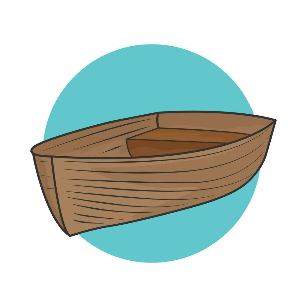 illustration of wooden boat vector