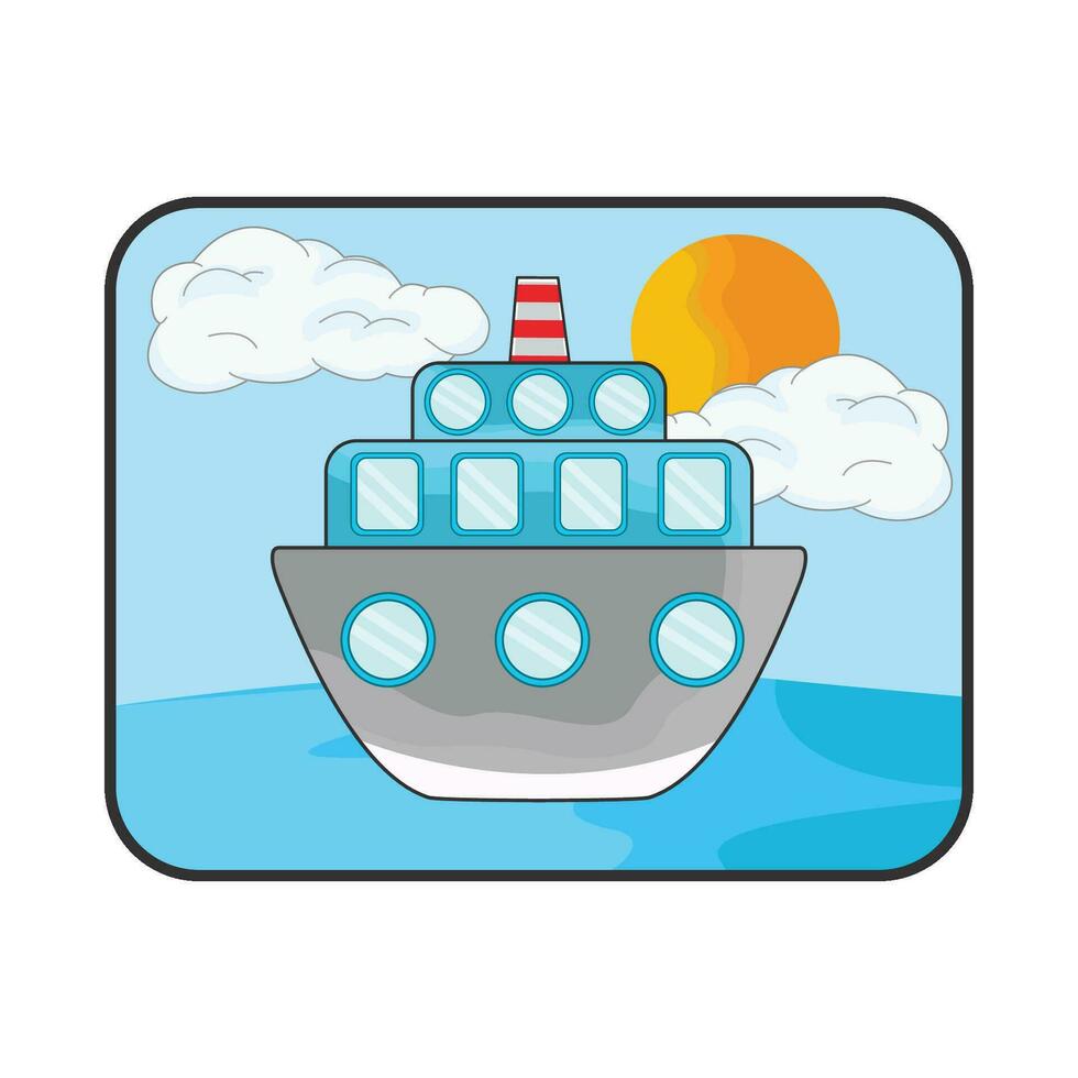 ilustración de barco vector