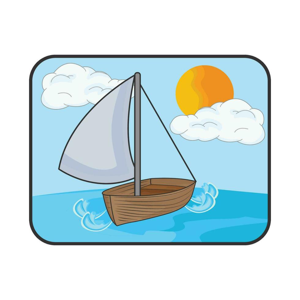 ilustración de barco vector