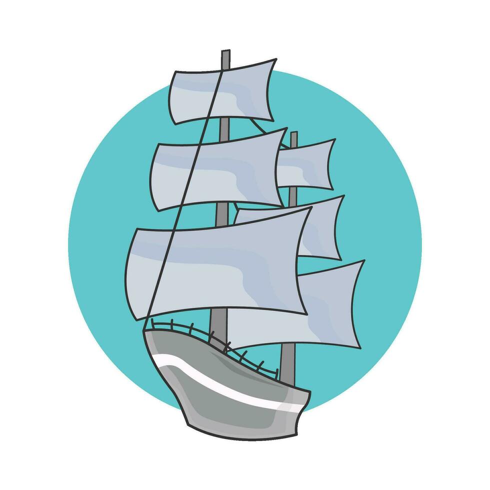 ilustración de barco vector