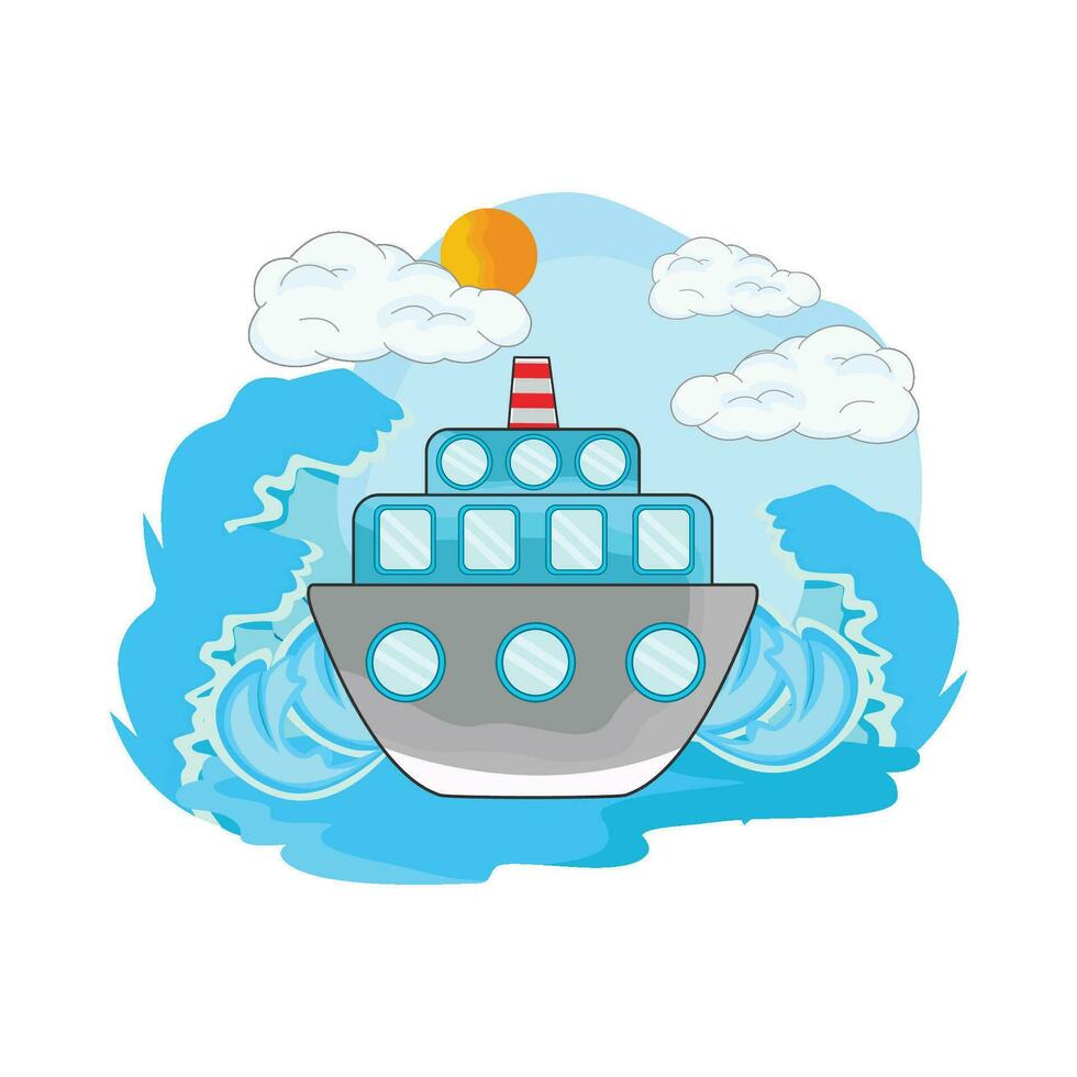 ilustración de barco vector