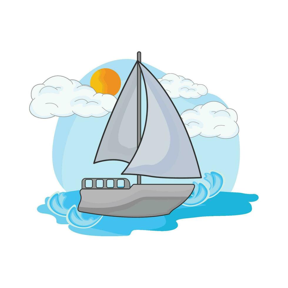 ilustración de velero vector