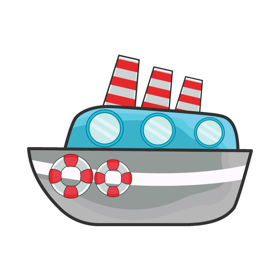 ilustración de barco vector