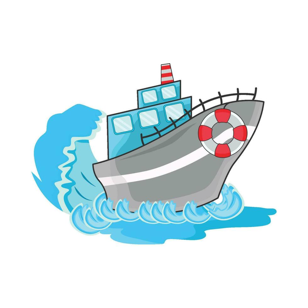 ilustración de barco vector