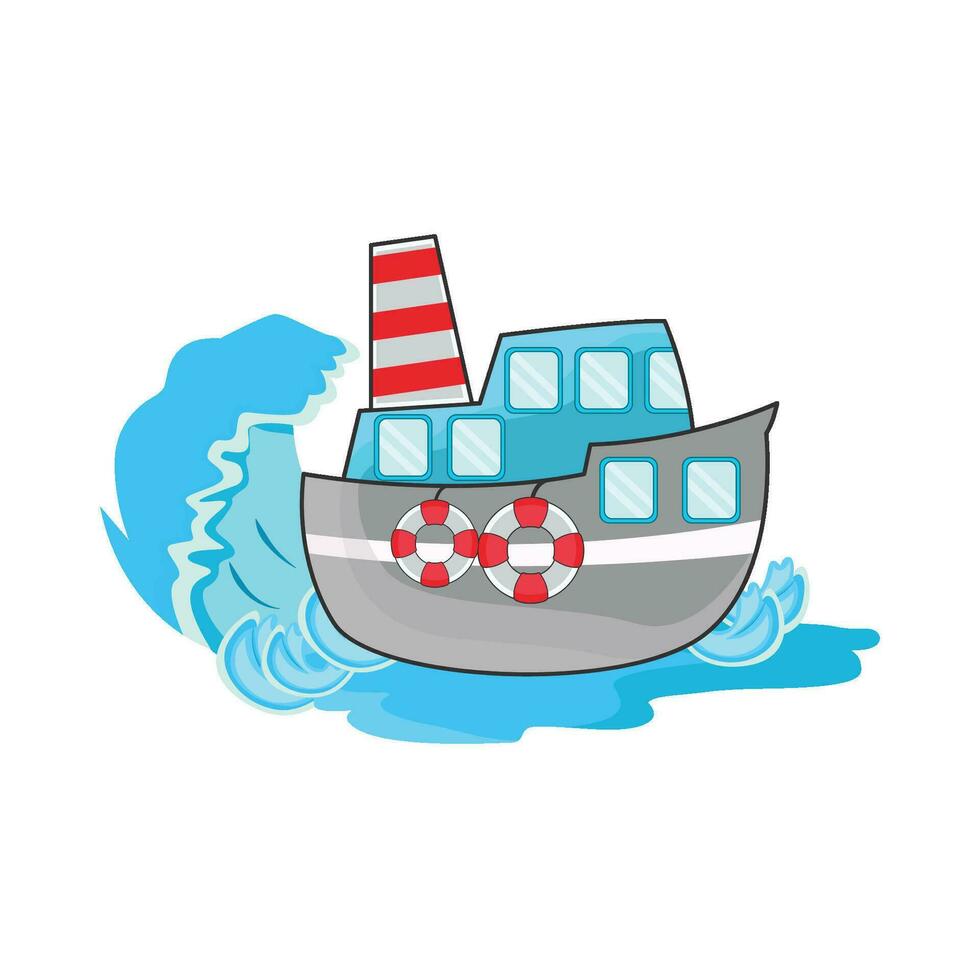 ilustración de barco vector