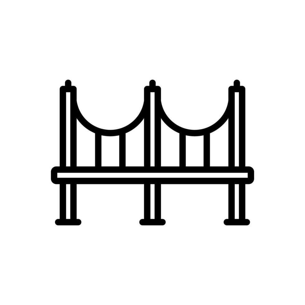 puente icono símbolo vector modelo